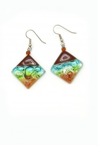 Glass Diamond Earrings Glass Diamond Earrings